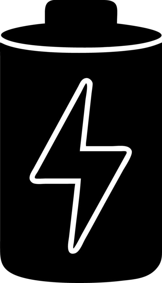 of Battery with Lightning Bolt for Energy and Power Representation vector
