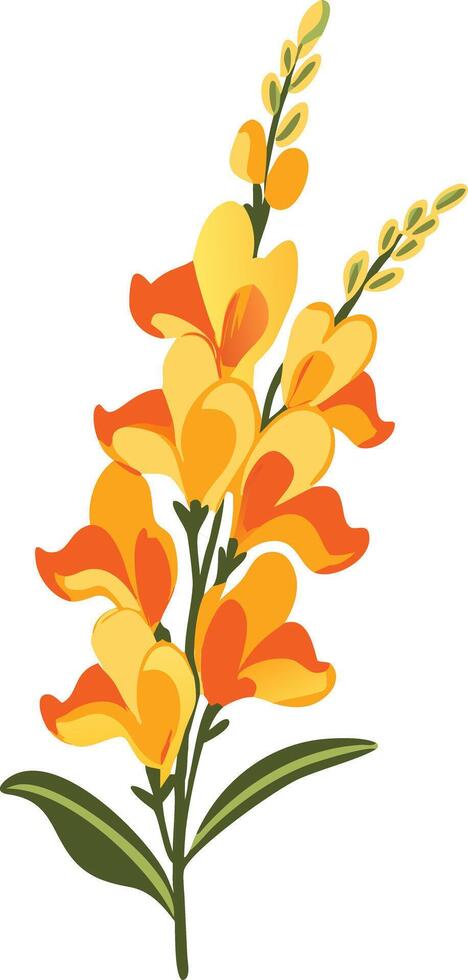 Vibrant Orange Yellow Flower Art Perfect for Design Projects vector