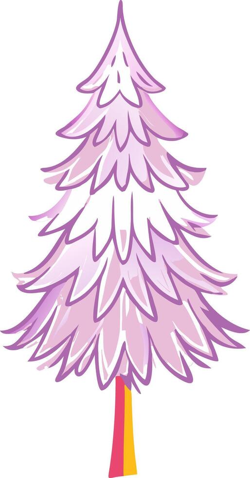 Vibrant Pink Abstract Christmas Tree Illustration for Festive Designs vector