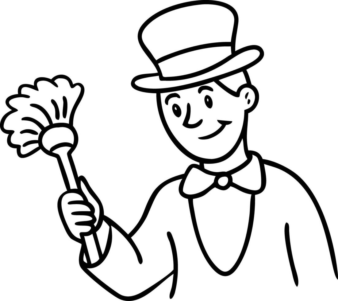 Victorian Chimney Sweep Character Illustration for Historical Themed Art vector