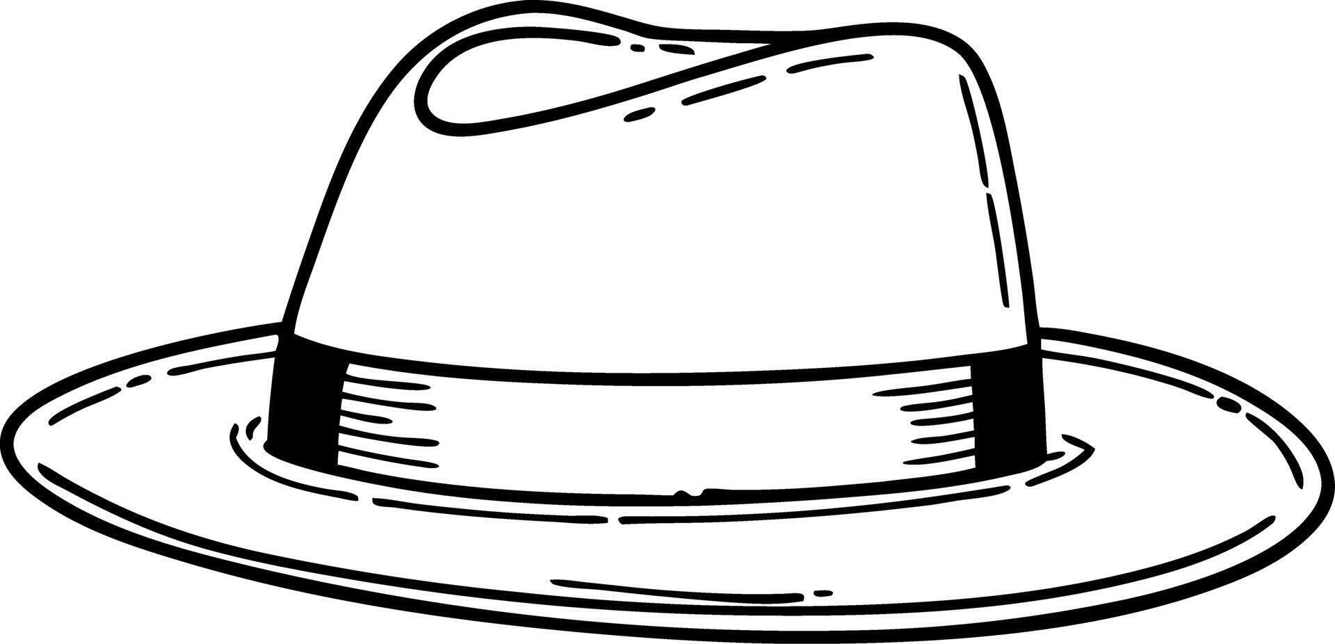 Vintage Fedora Hat Illustration for Fashion and Style Concepts vector