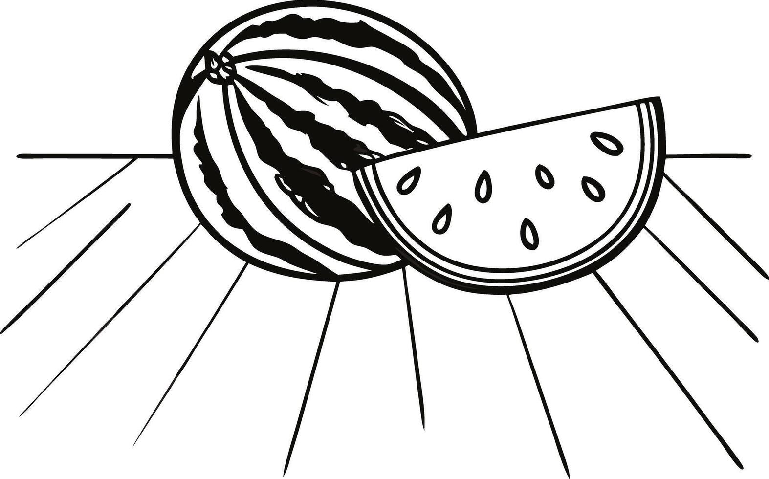Watermelon Illustration Juicy Slice Art for Summer Design vector