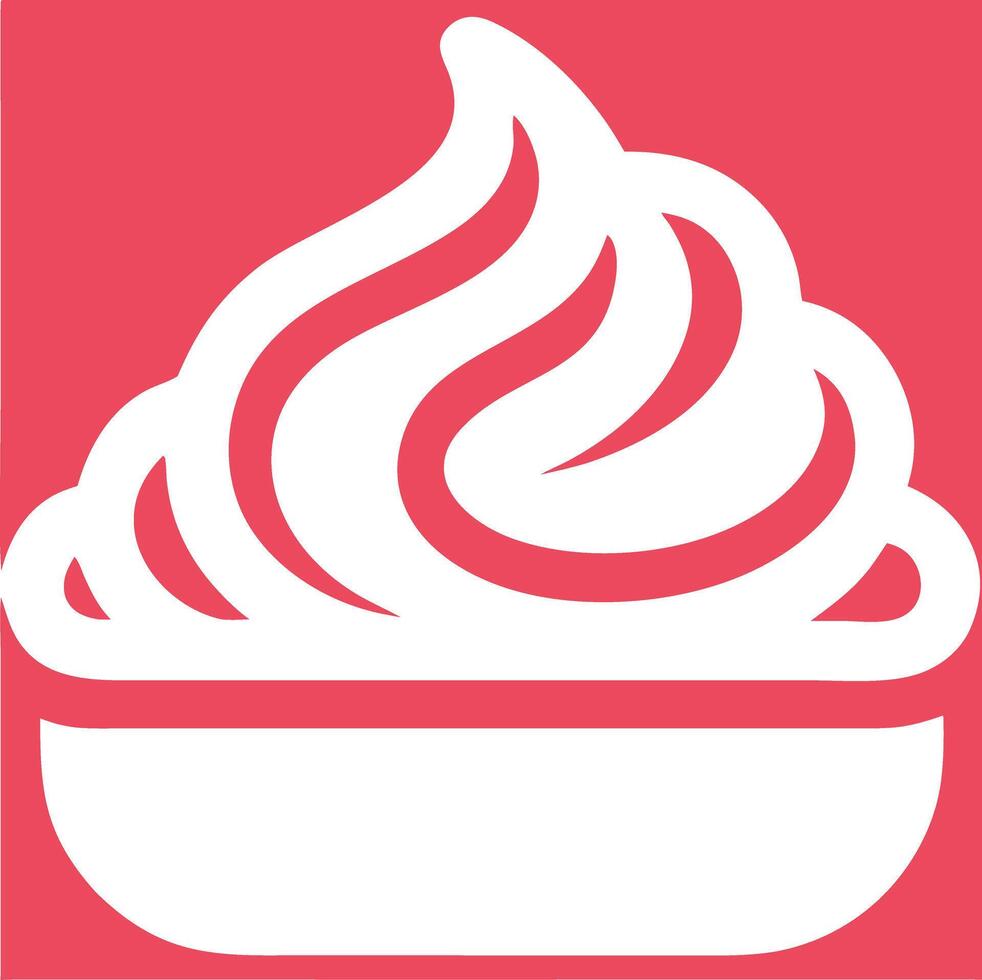 Whipped Cream Simple Design for Food and Dessert Applications vector