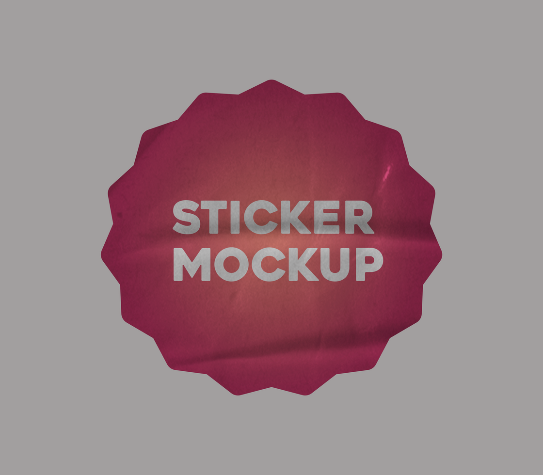 Realistic Spiral Sticker Mockup Template psd