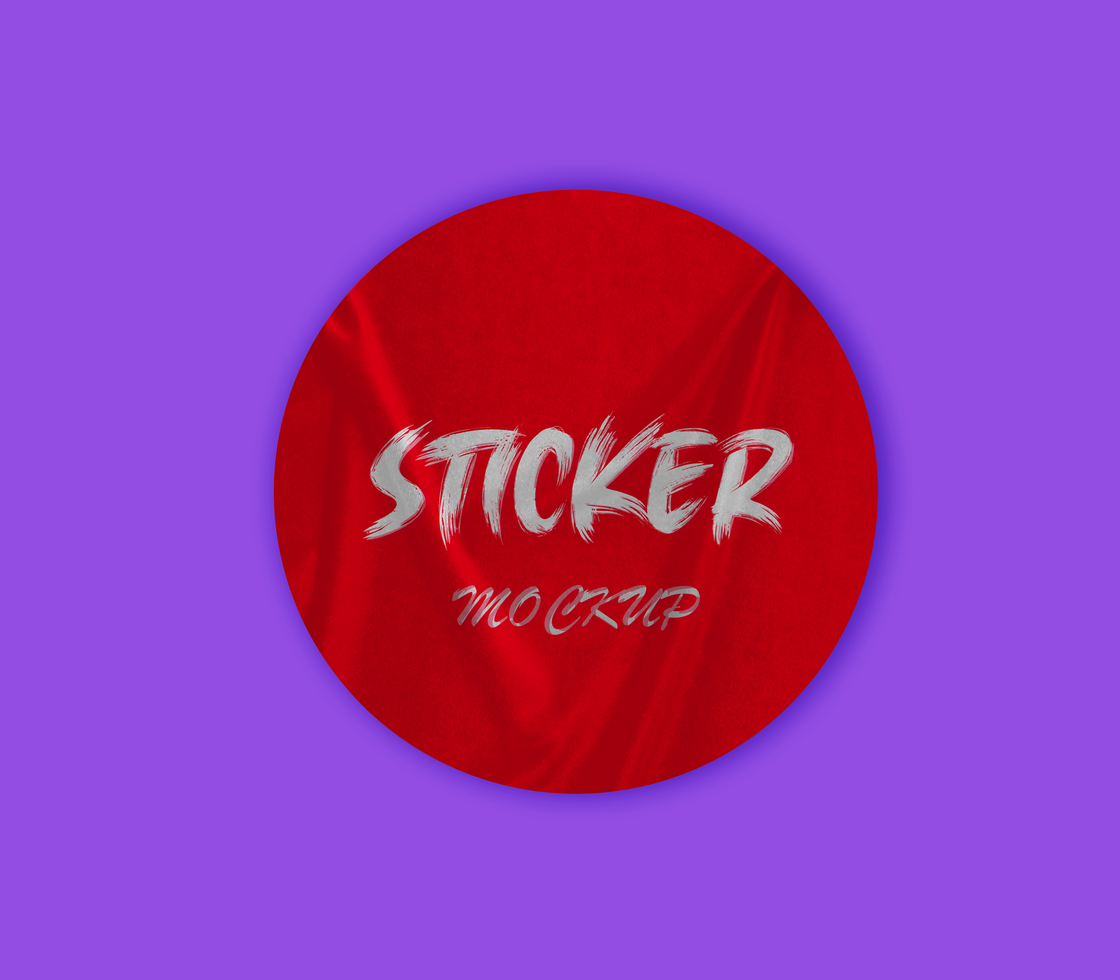 Realistic Paper Sticker Design Mockup Template psd