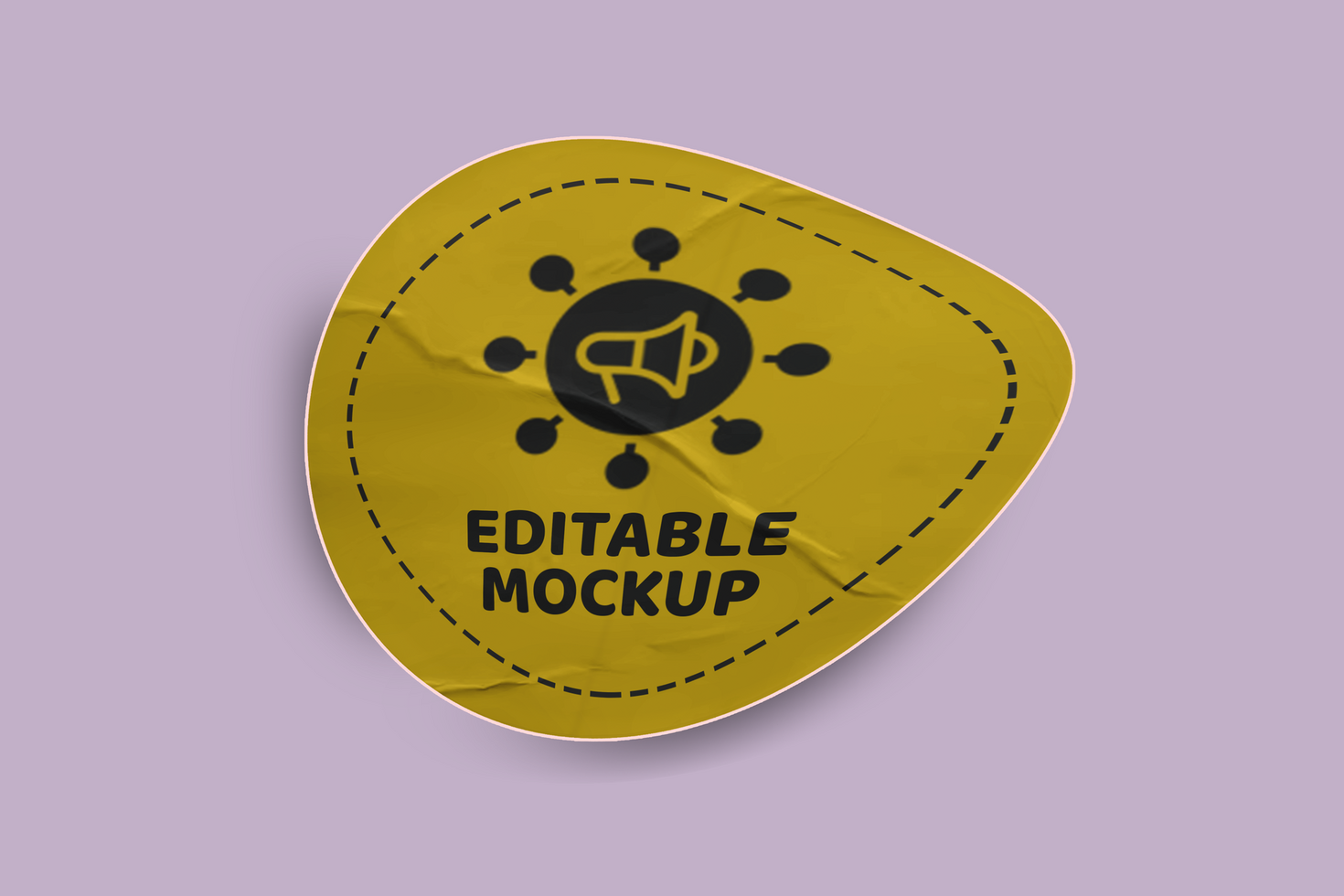 Editable Round Sticker Mockup Design Label Tag Mockup psd