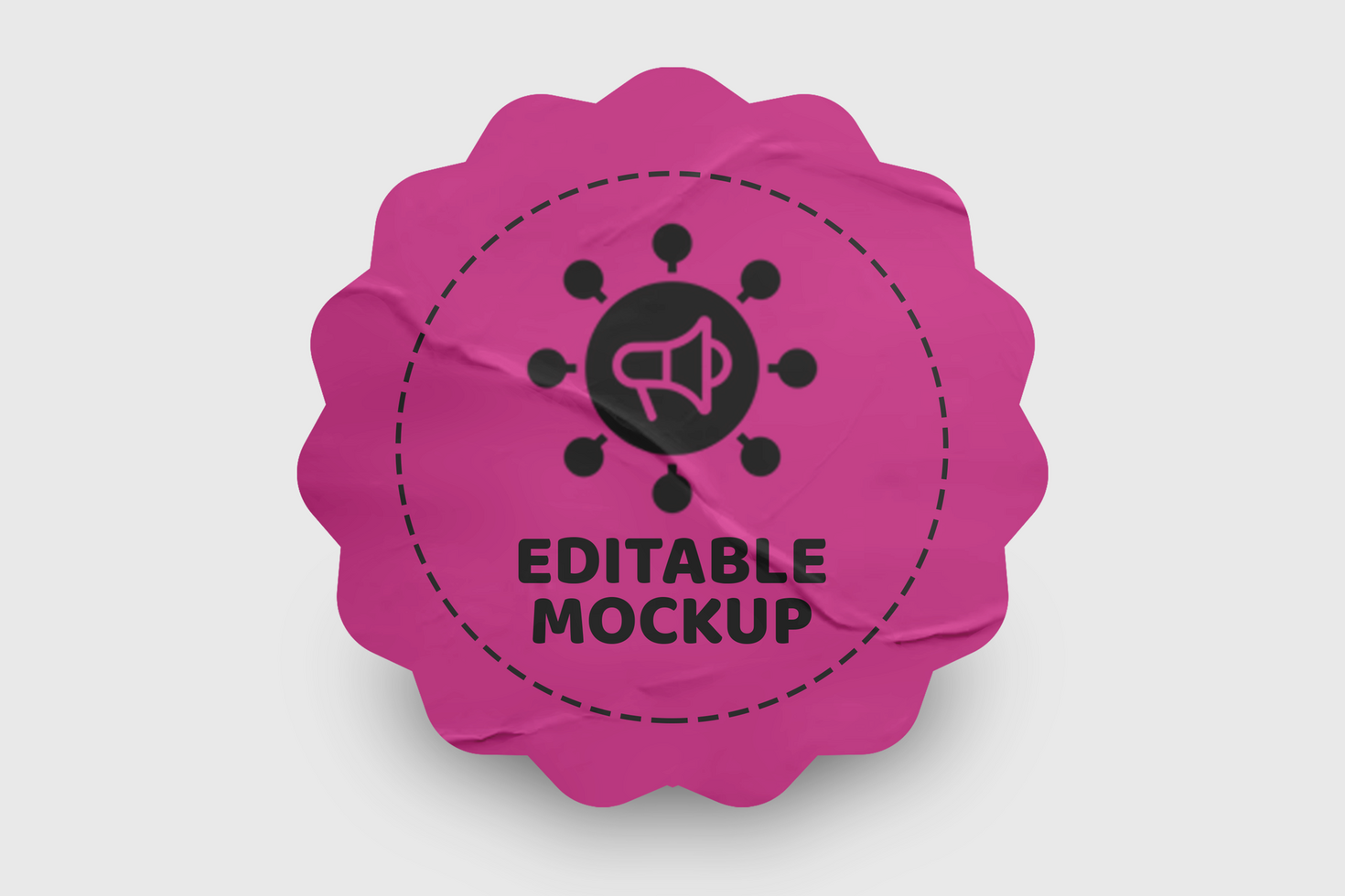 Realistic Round Sticker Mockup Design Promotional Label Tag Mockup psd