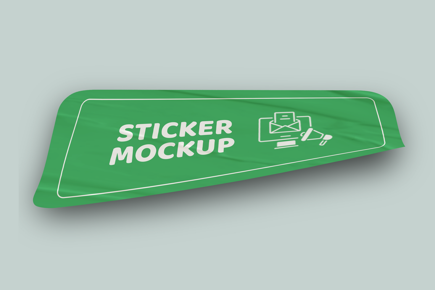 Realistic Sticker Mockup Template with Grey background psd