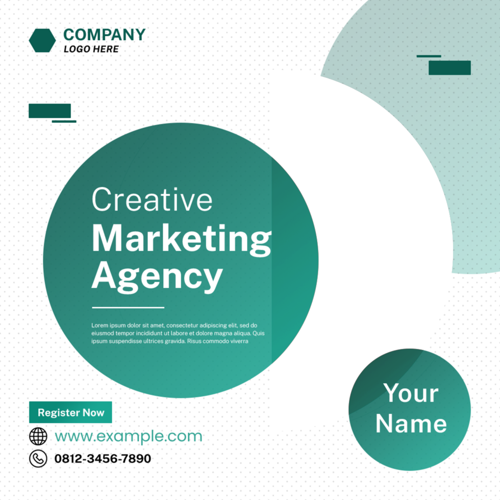 green creative agency minimalist psd