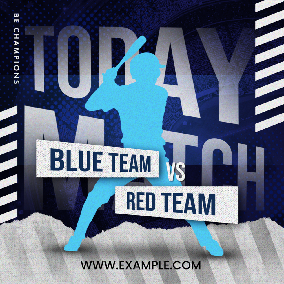 Baseball game with blue background psd