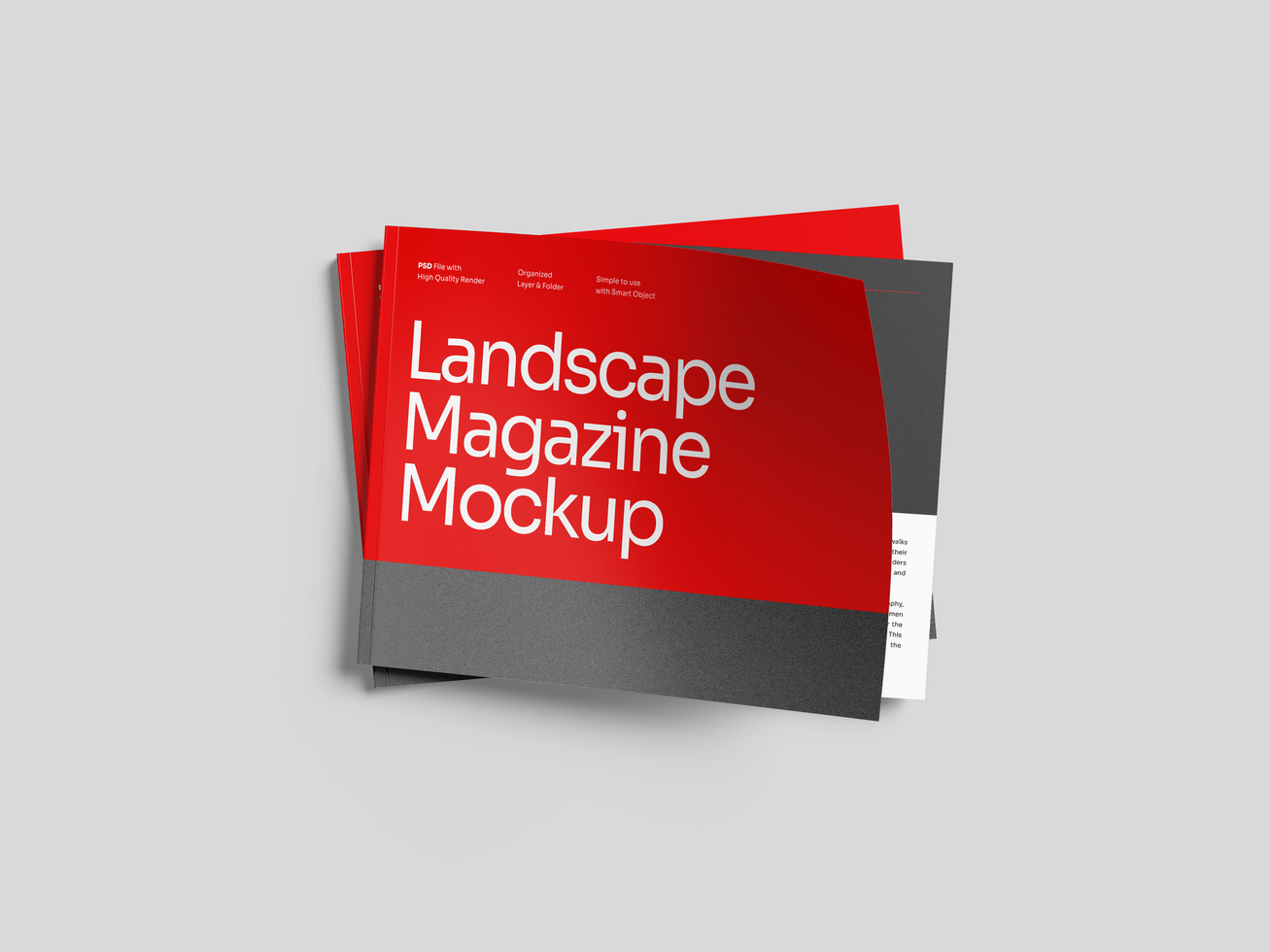 Landscape Magazine 3D Render Mockup psd