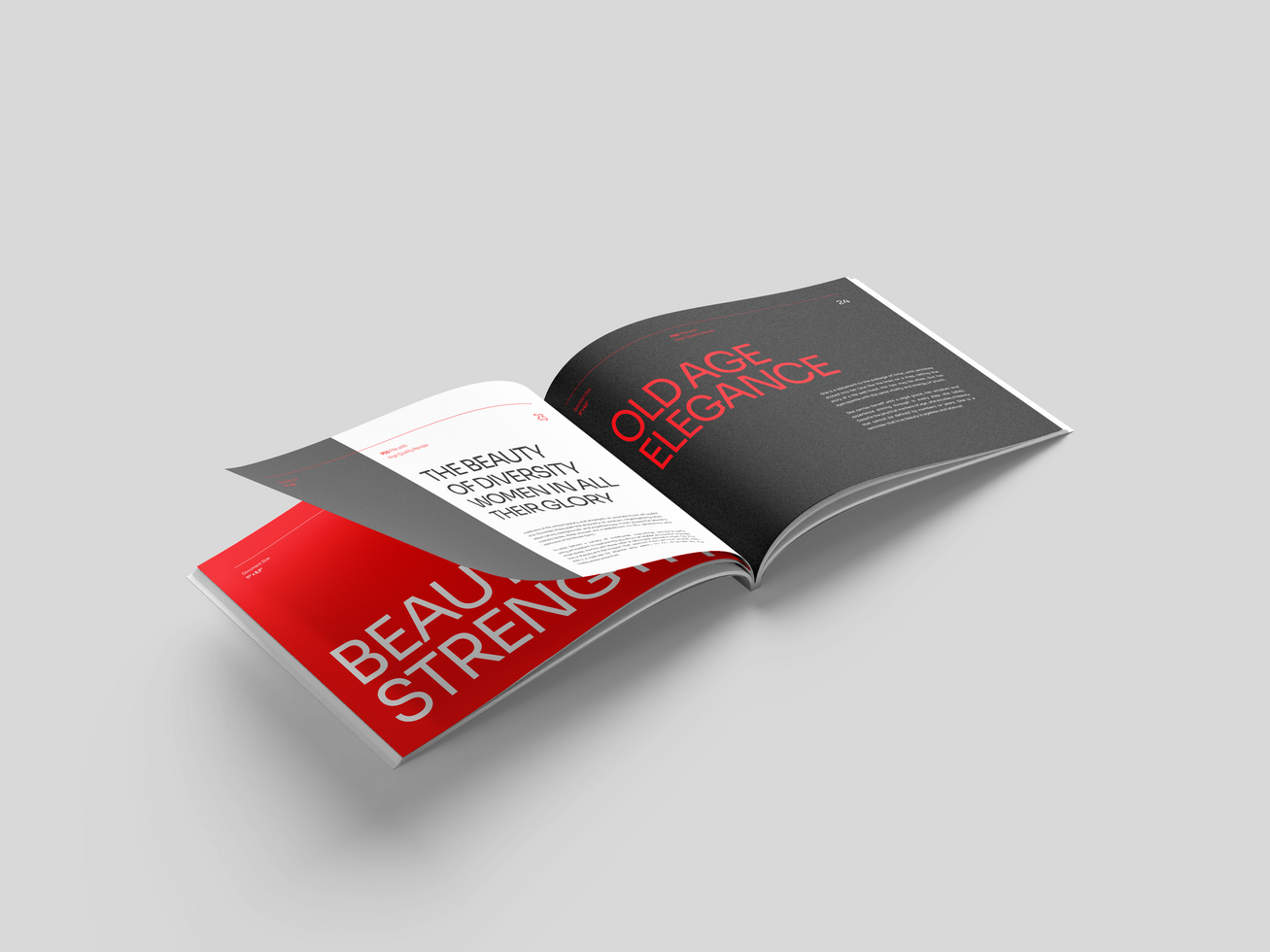 Landscape Magazine with Page Mockup psd