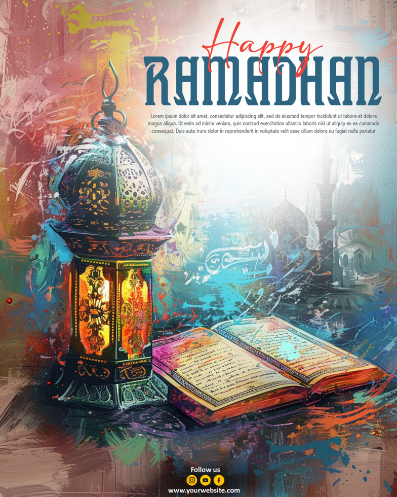Ramadan Kareem Banner Social Media Promotion Post Design Template psd