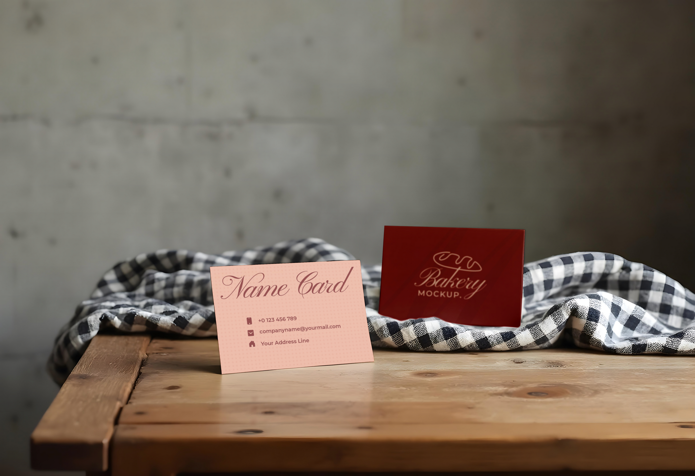 Name Card branding bread store shop mockup psd
