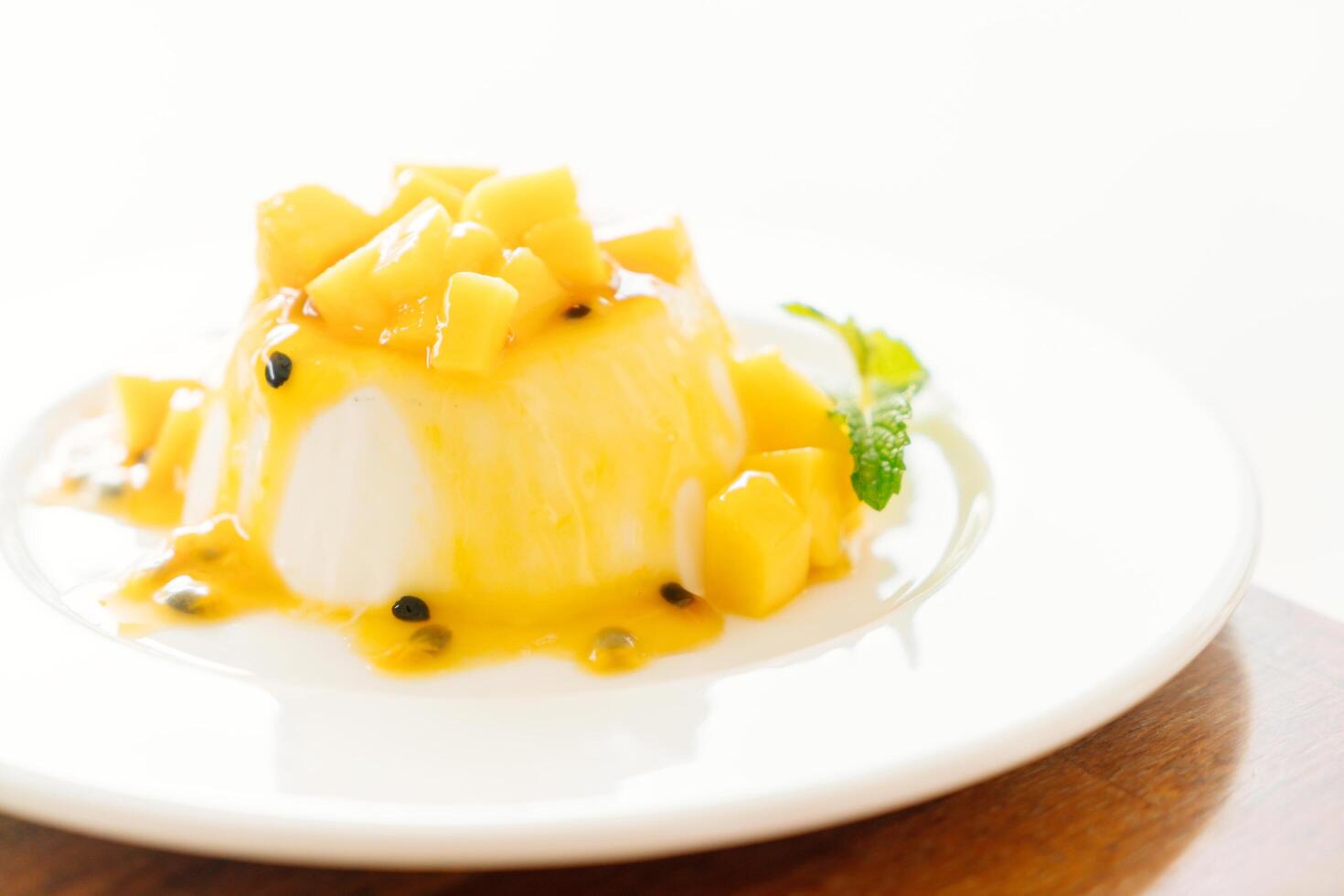 A dessert on a plate photo