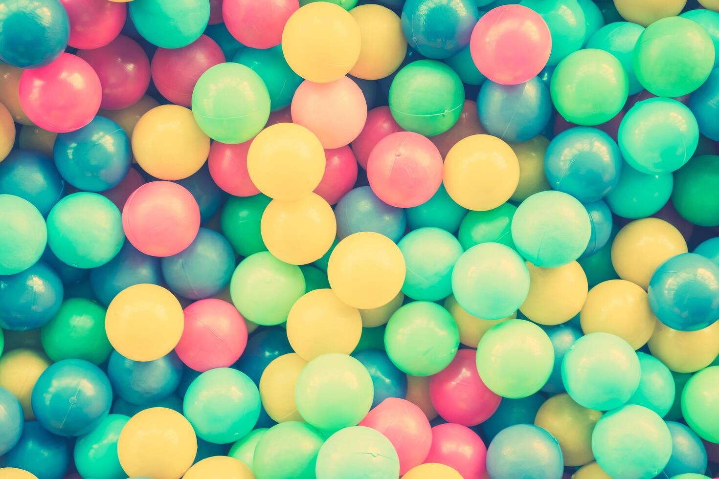 Colorful balls in a pile photo