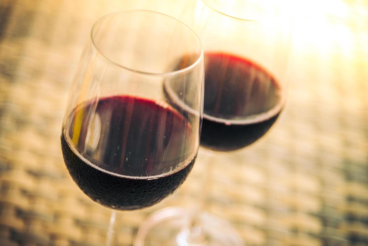 Two glasses of red wine photo