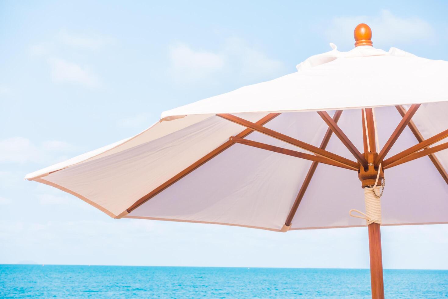 An umbrella on the beach photo