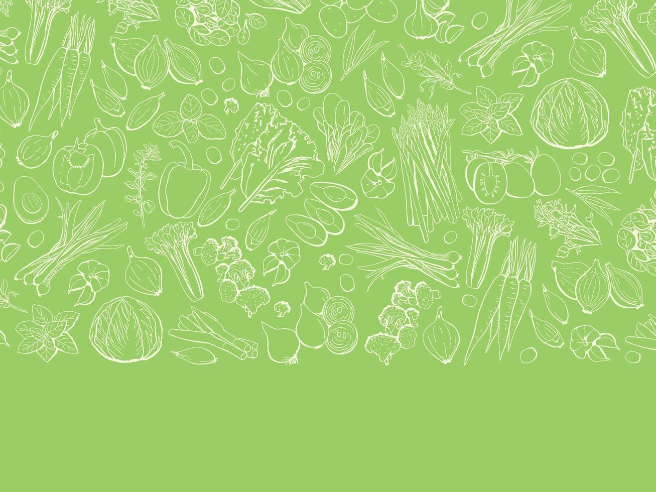 Hand Drawn Salad Set, Healthy Food Menu Template. Outline Illustration vector