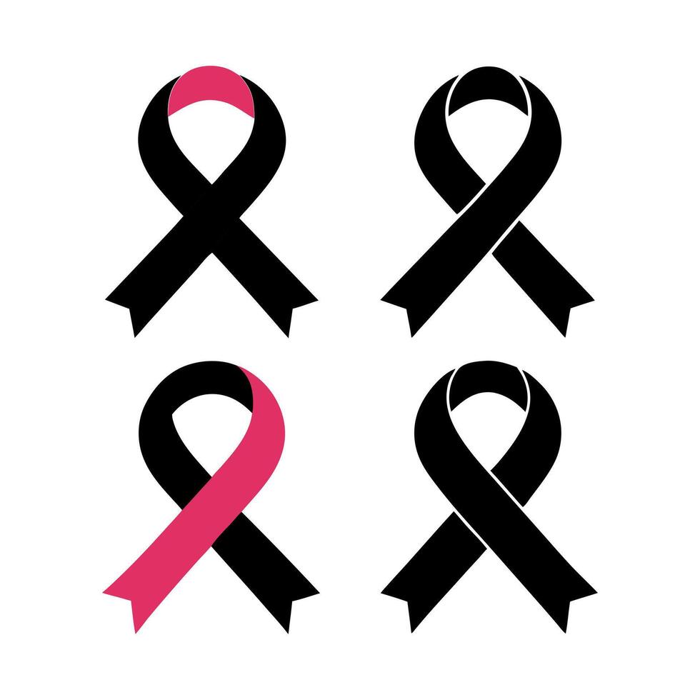 Cancer silhouette icon set design with a white background vector