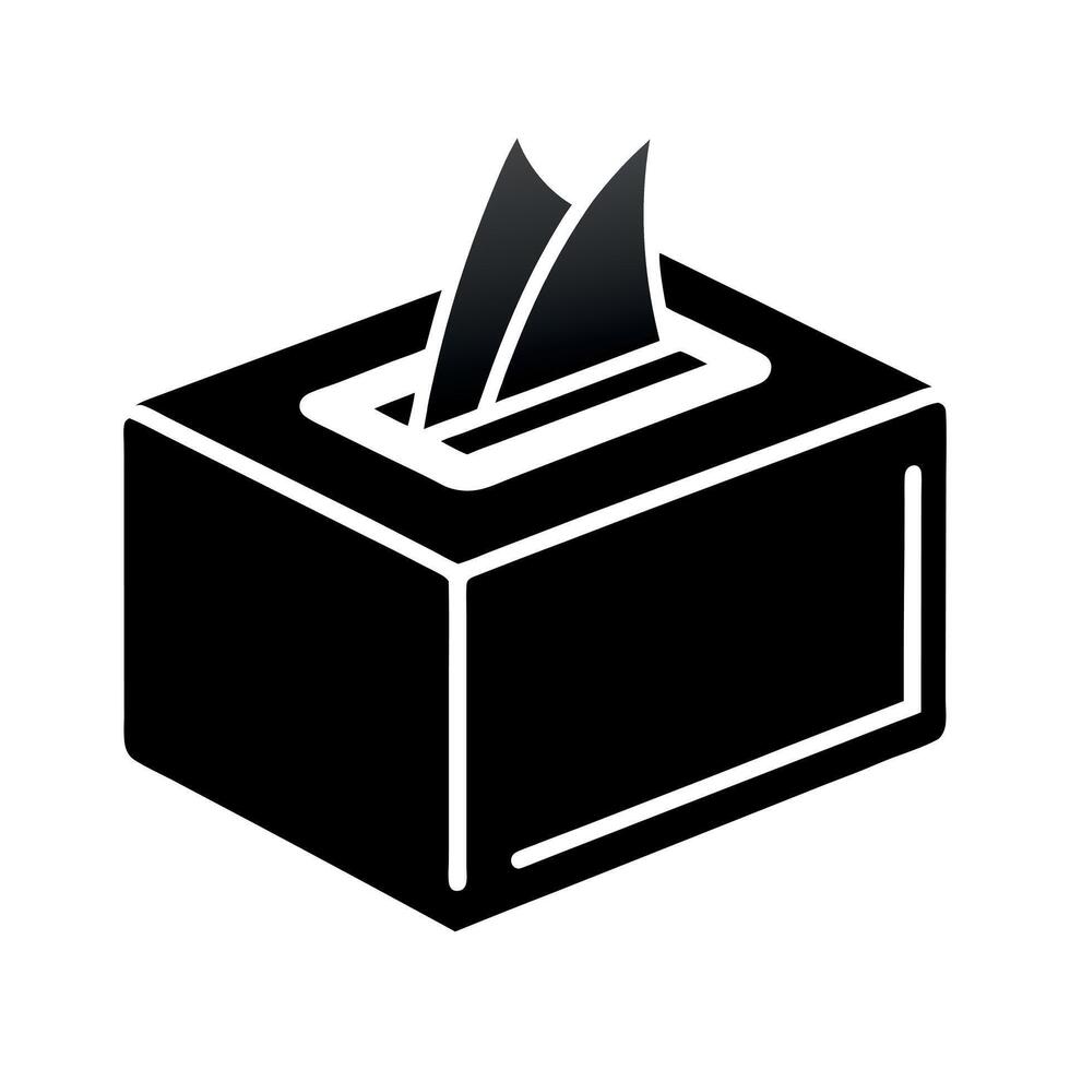 Tissue box silhouette icon design vector