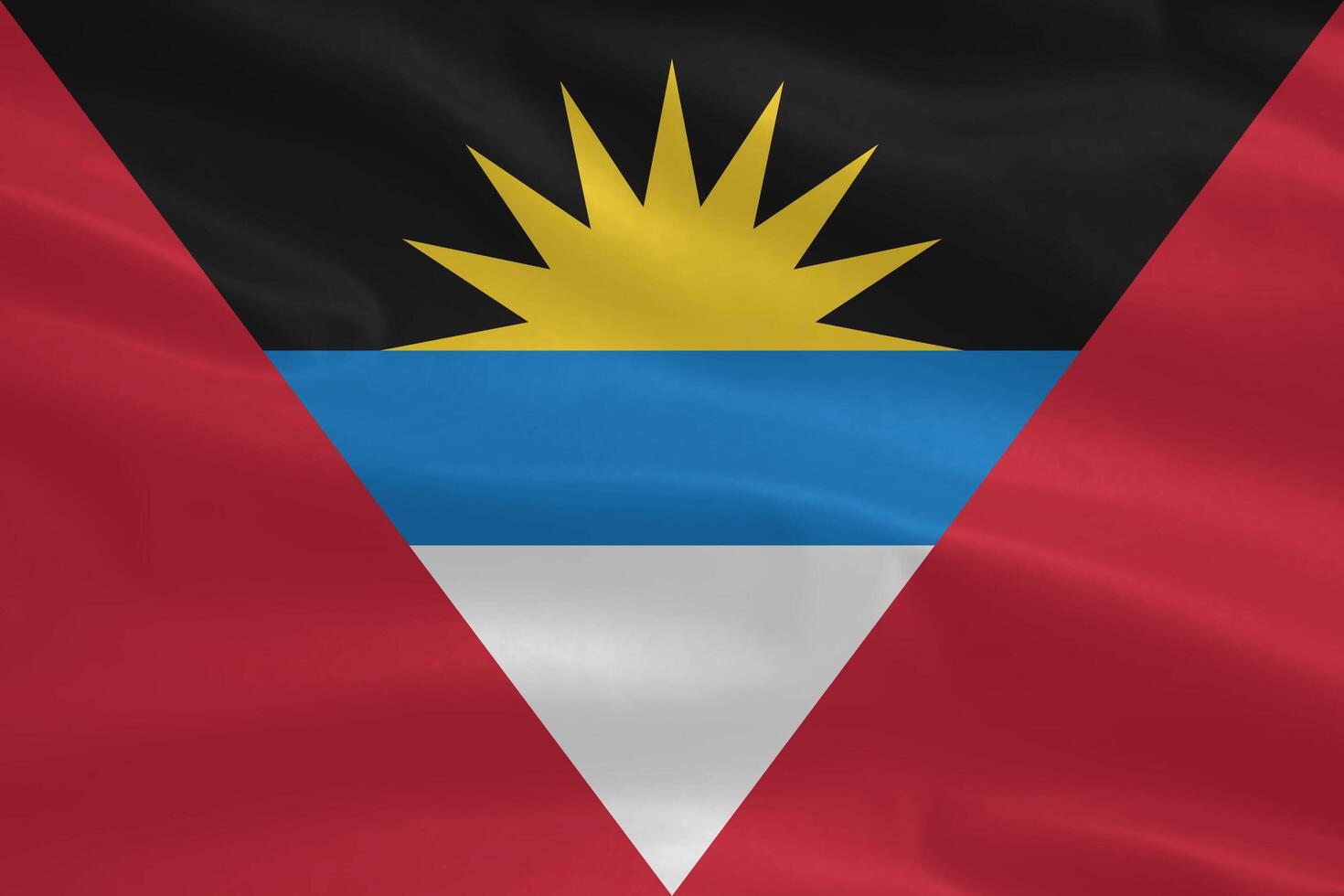 Antigua and Barbuda Flag Wind Waving Close Up photo