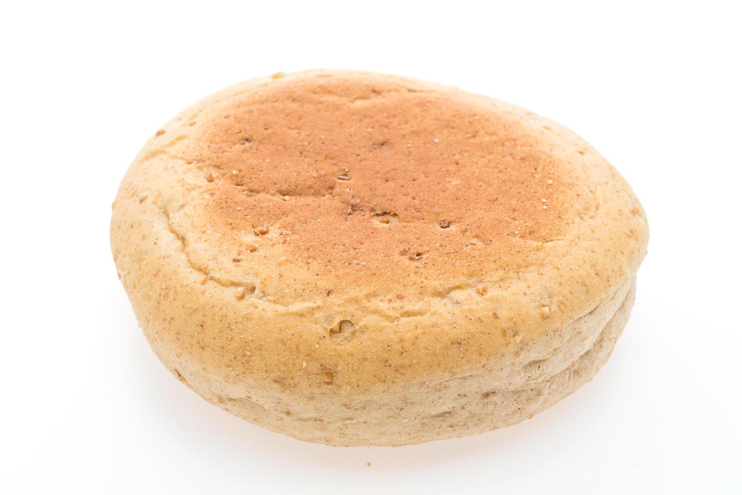 A round bread on a white background photo