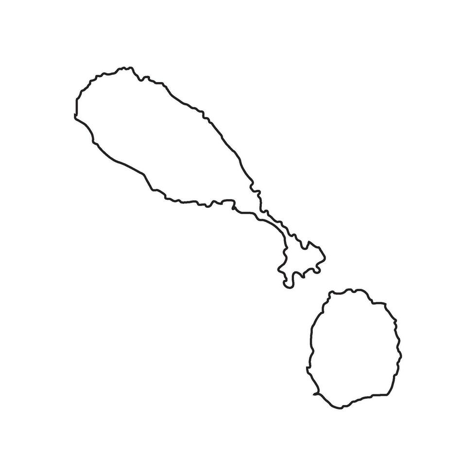 Map of the island of guadeloupe vector