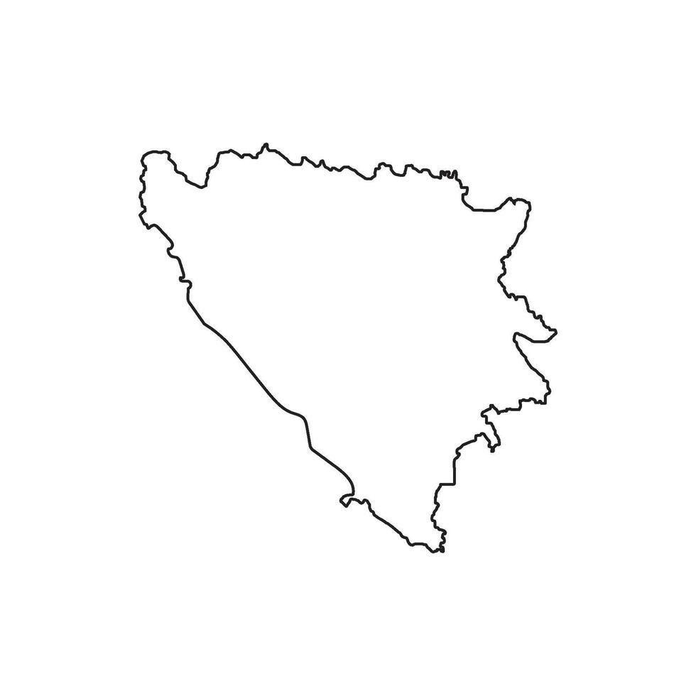 Bosnia Herzegovina Map Icon vector