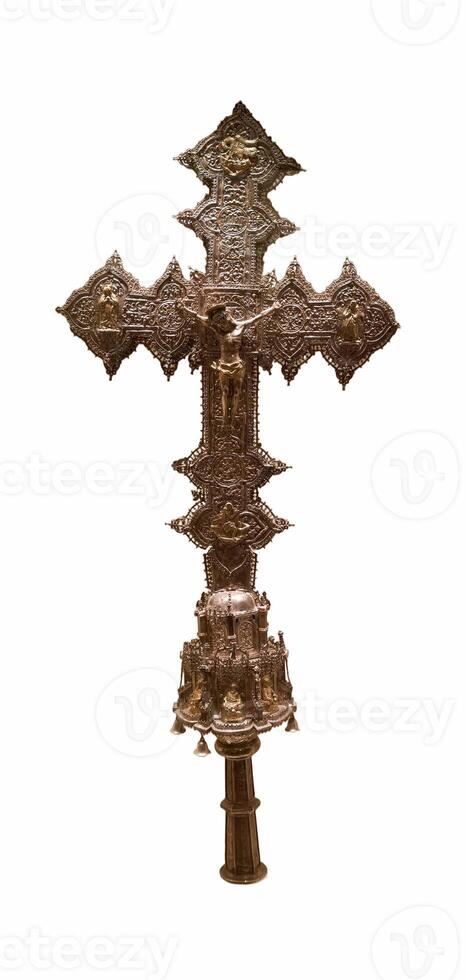 head, staff, cross, religion, monument, spain, metal, jewelry, c photo