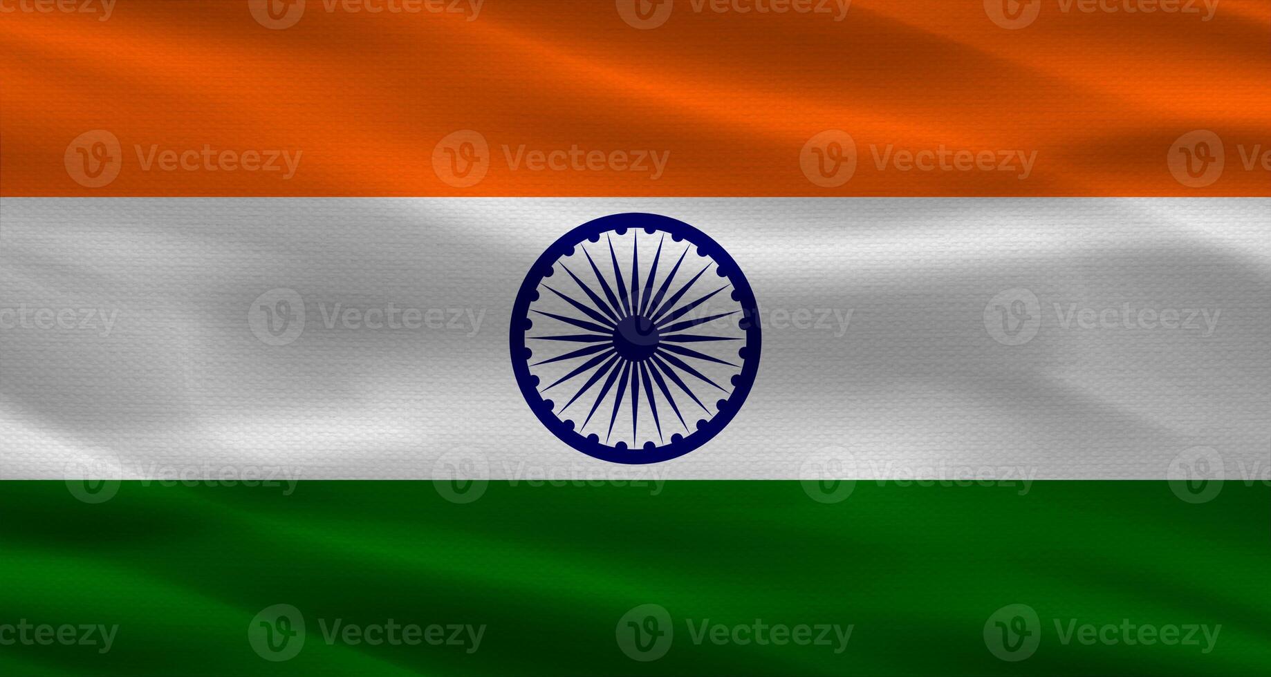 India flag background with texture. Close up of the flag of India waving photo
