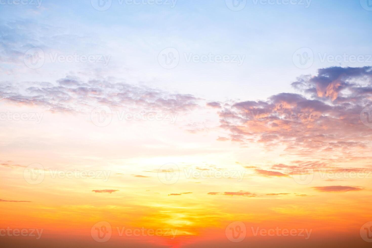 Beautiful , luxury soft gradient orange gold clouds and sunlight on the blue sky perfect for the background, take in everning,Twilight, Large size, high definition landscape photo