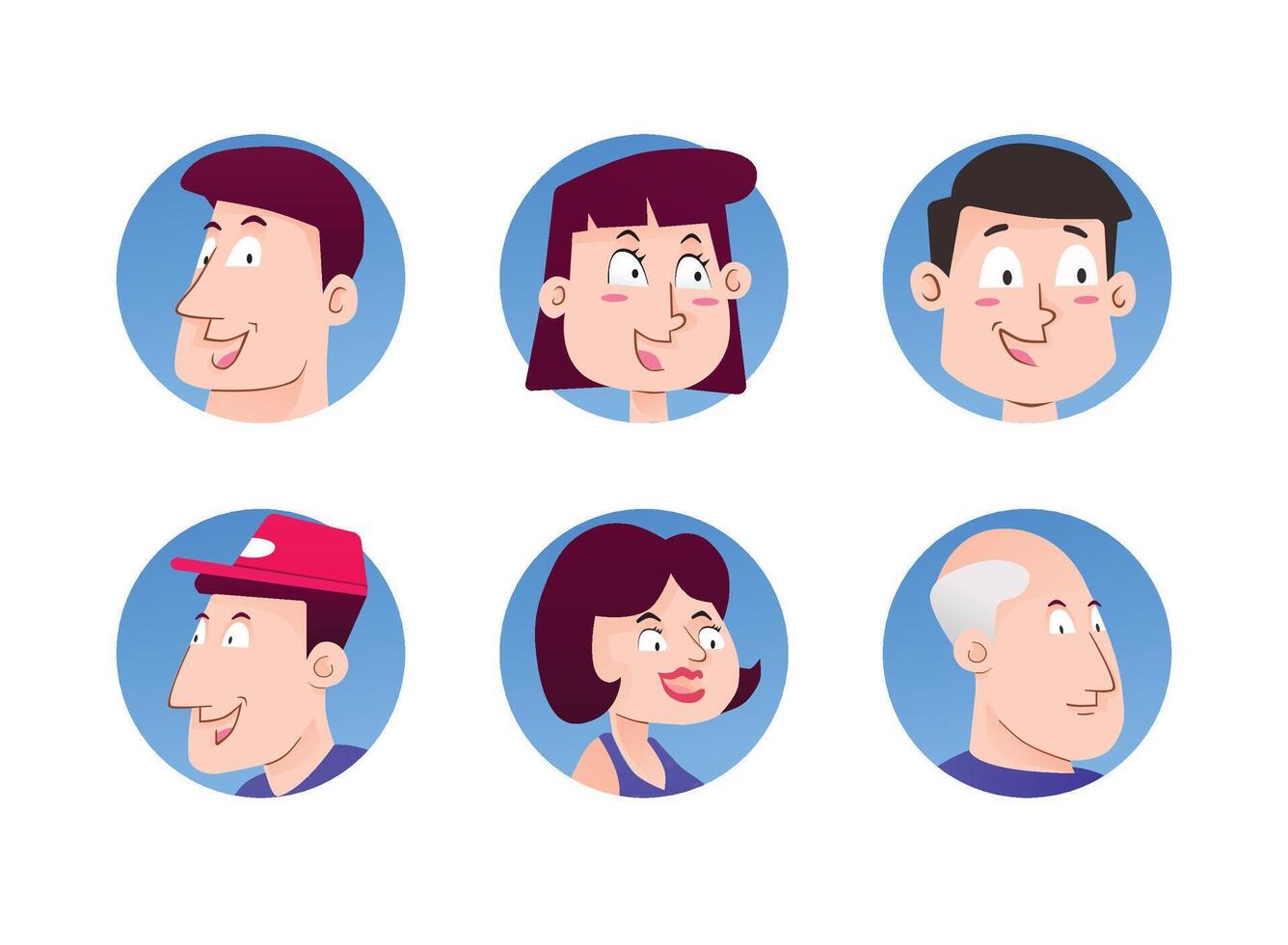 Flat Profile or Avatar Illustration vector