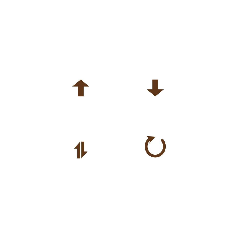 Up and down arrow icon. Illustration icon download, upload, sync, and refresh isolated on white background. Design element illustration with technology theme vector
