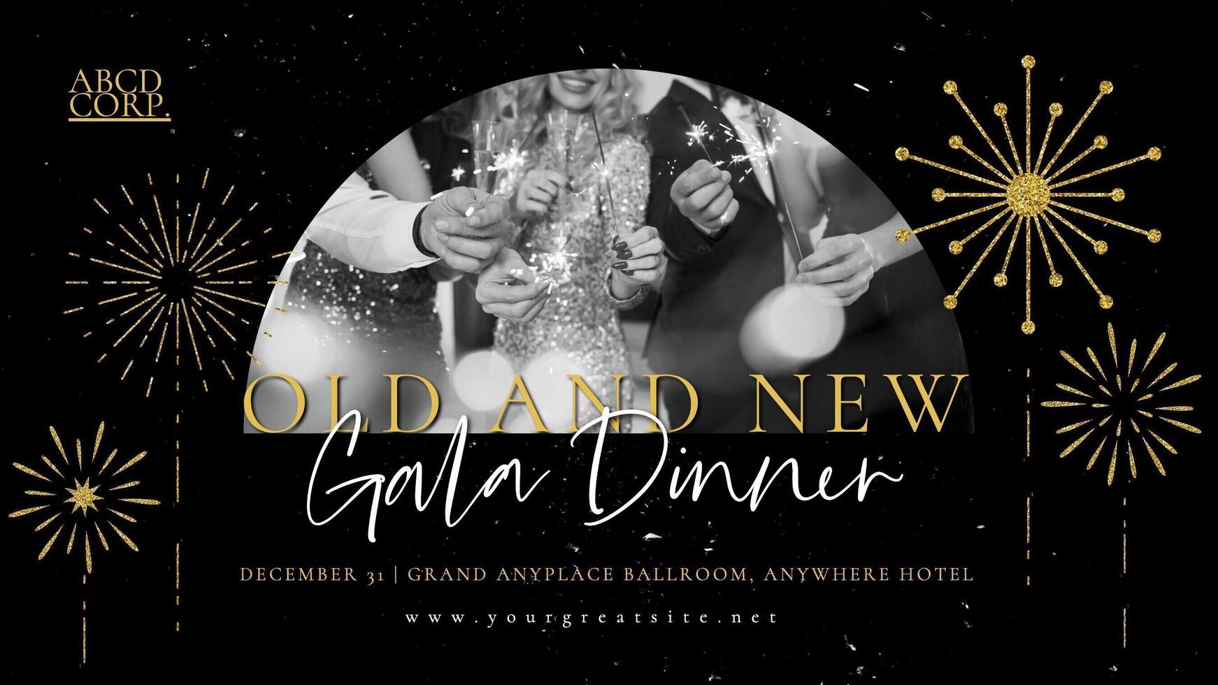 Company New Year Gala Dinner Presentation template