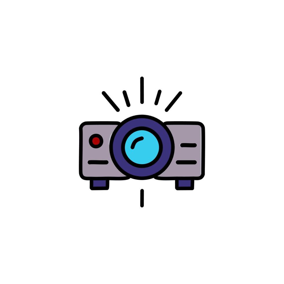 Projector icon. Flat illustration. Can be used for web and mobile vector