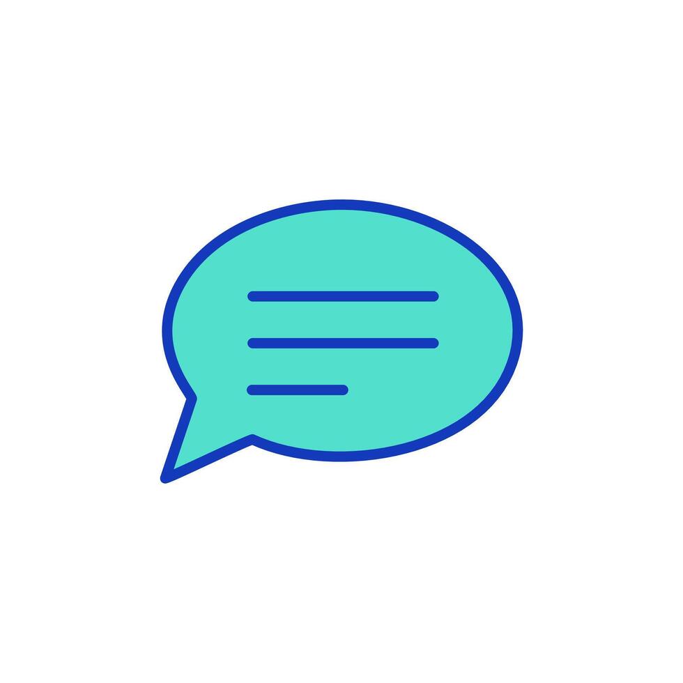 Speech bubble icon. Dialog symbol. Flat design style. vector