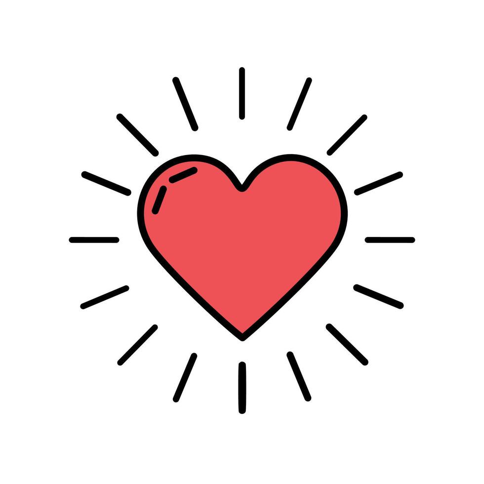 Heart icon. Love symbol. illustration. vector