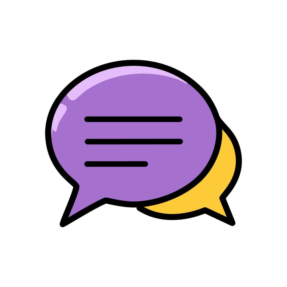 Chat bubble icon, illustration. Flat design style vector