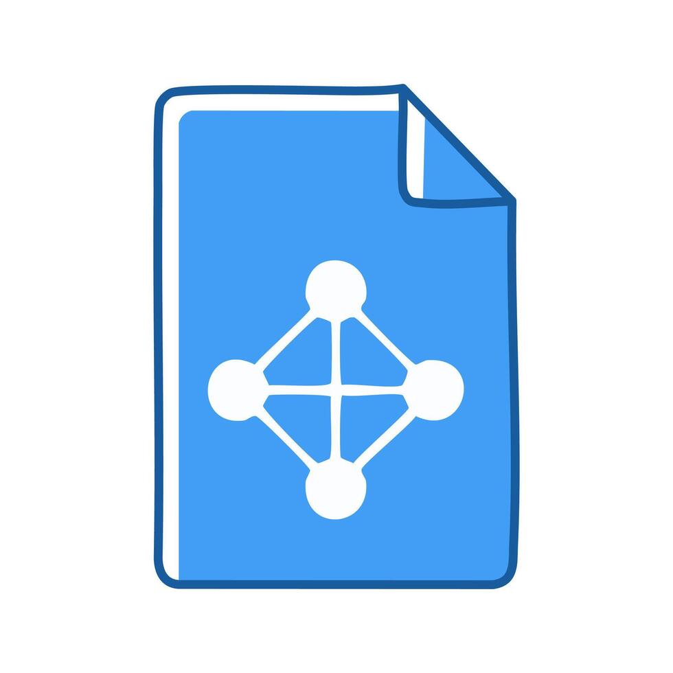 document icon. Flat design style file symbol. vector