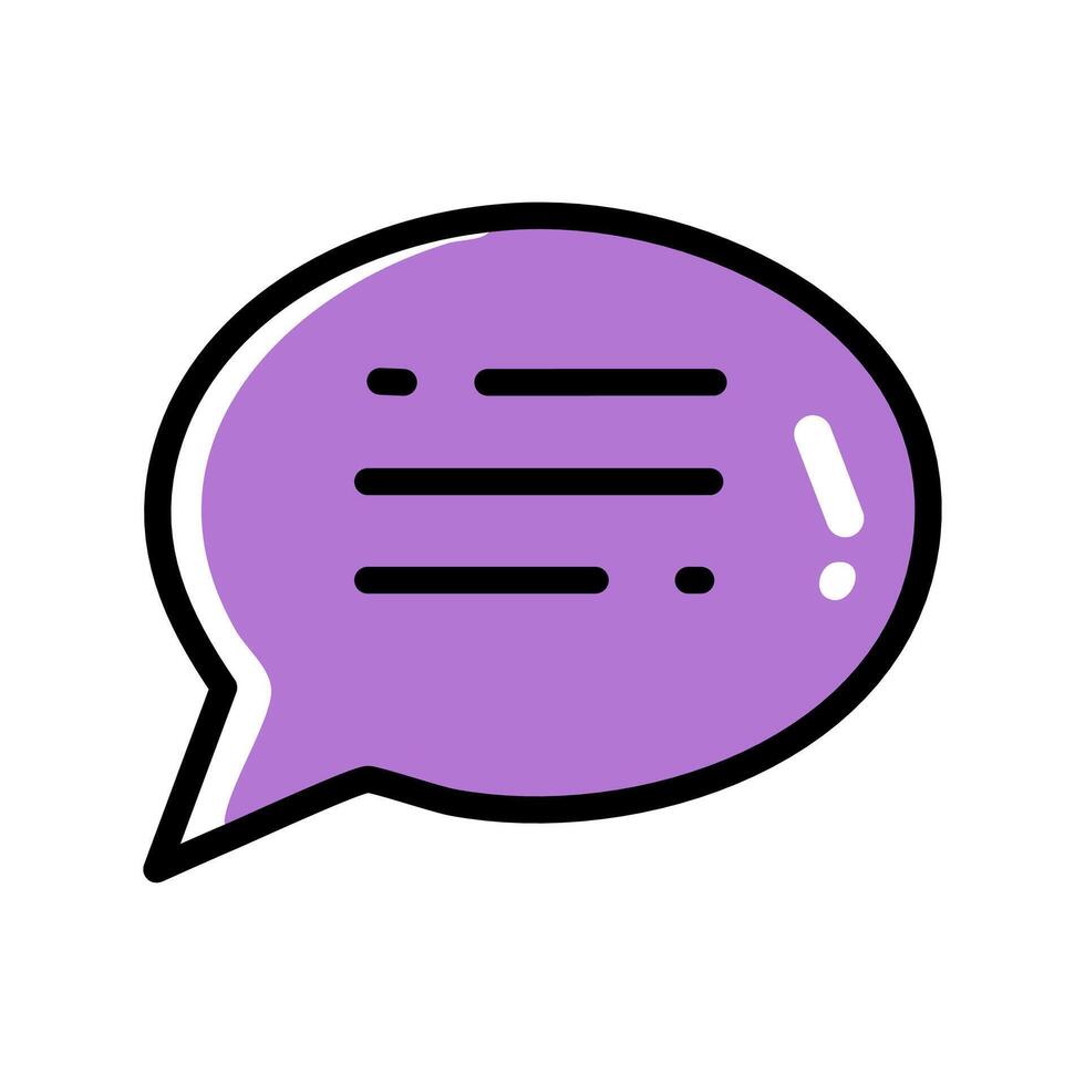 Speech bubble illustration, filled design editable outline icon. vector