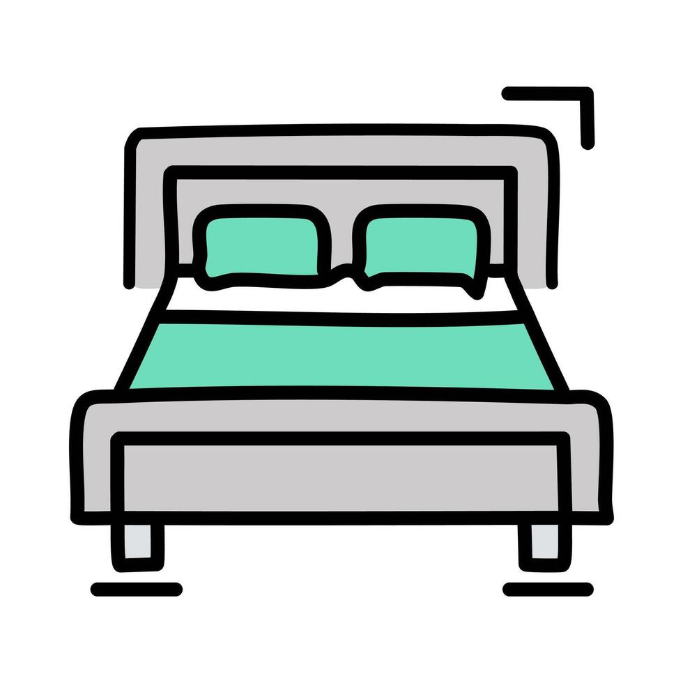 Bed related filled design editable outline icon vector