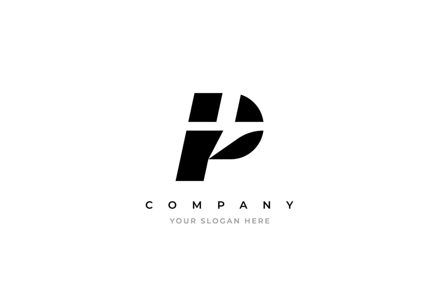 Initial Letter P Bolt Logo Design vector