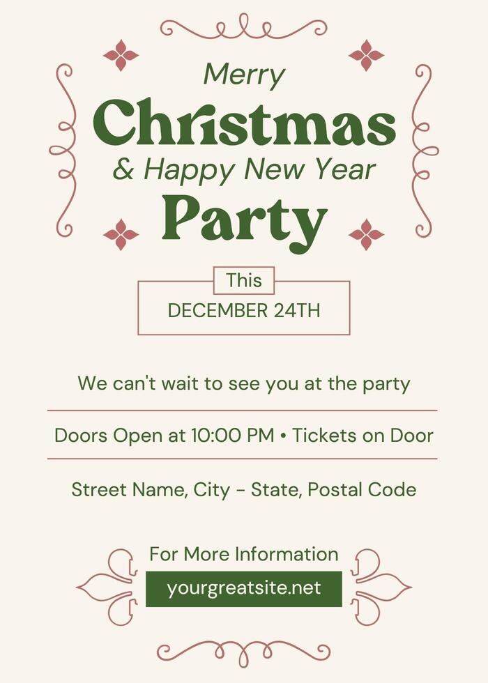 Christmas Party Invitation template
