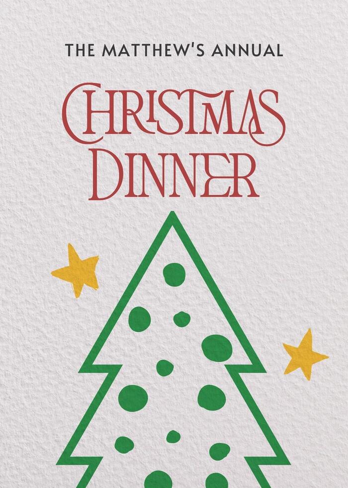 Simple Christmas Dinner Invitation Template