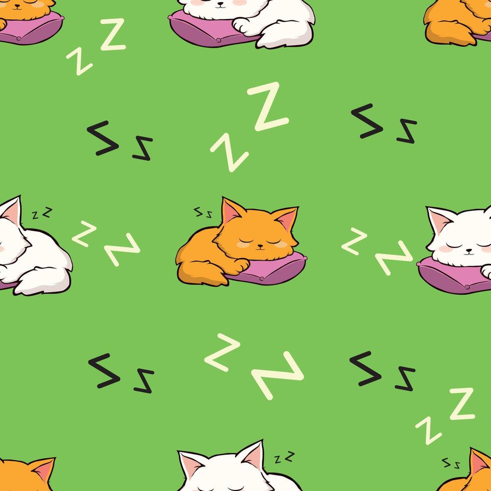 cute pattern cat vector