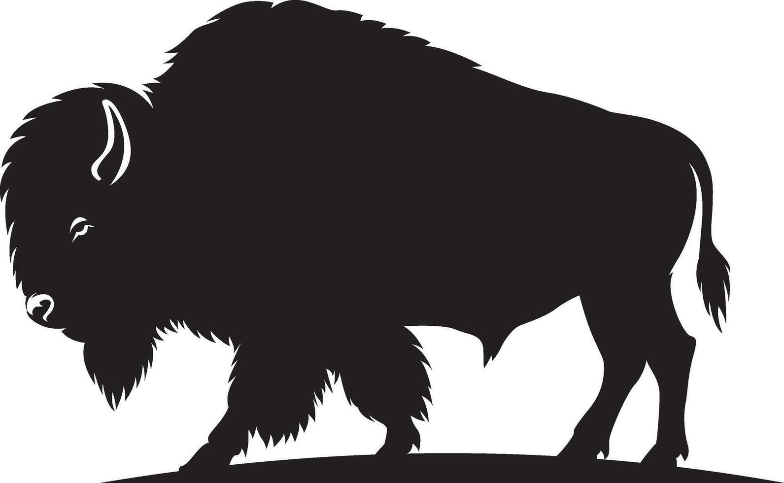 A bison silhouette on a white background vector