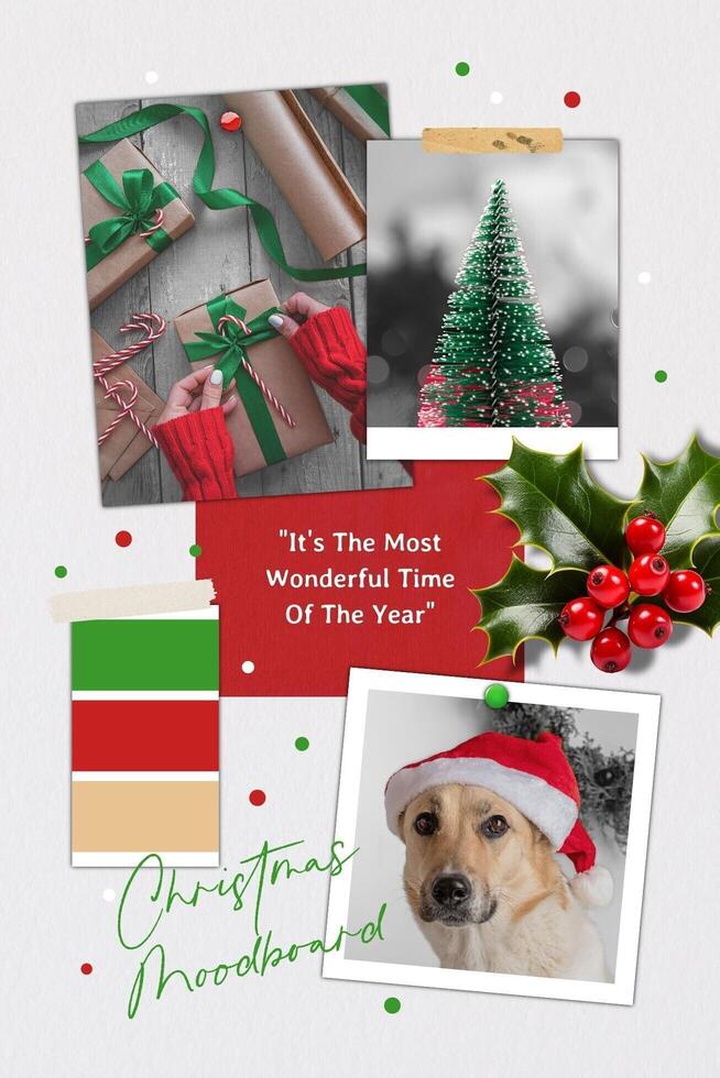 Christmas Moodboard for Pinterest Graphic Post template