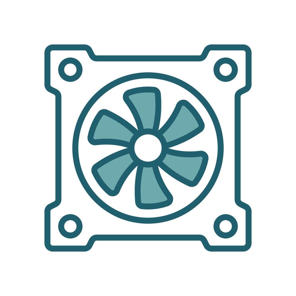 cpu cooler icon design template simple and clean vector