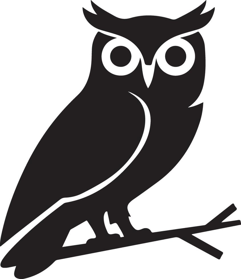 Sophisticated Owl Silhouette Art for Nature-Lover Gifts vector